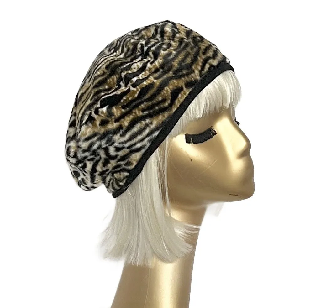 Leopard Faux Fur Beret