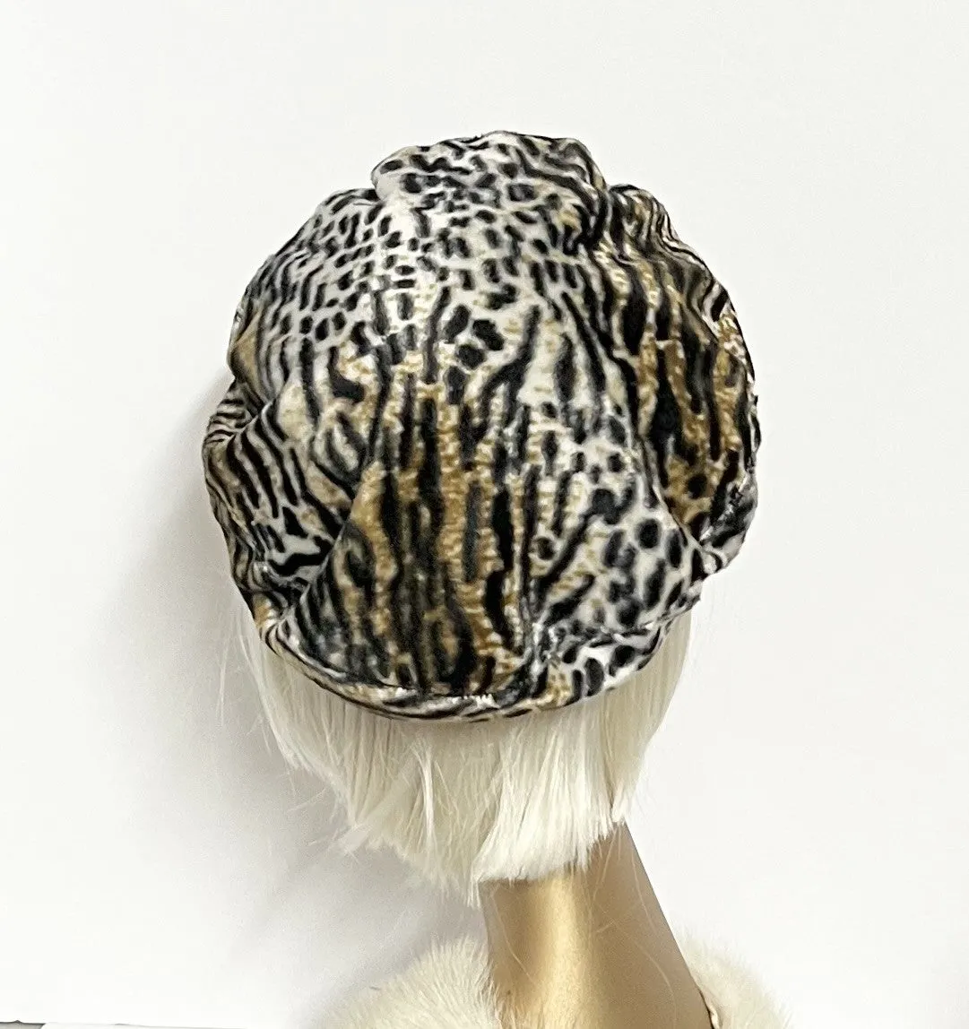 Leopard Faux Fur Beret