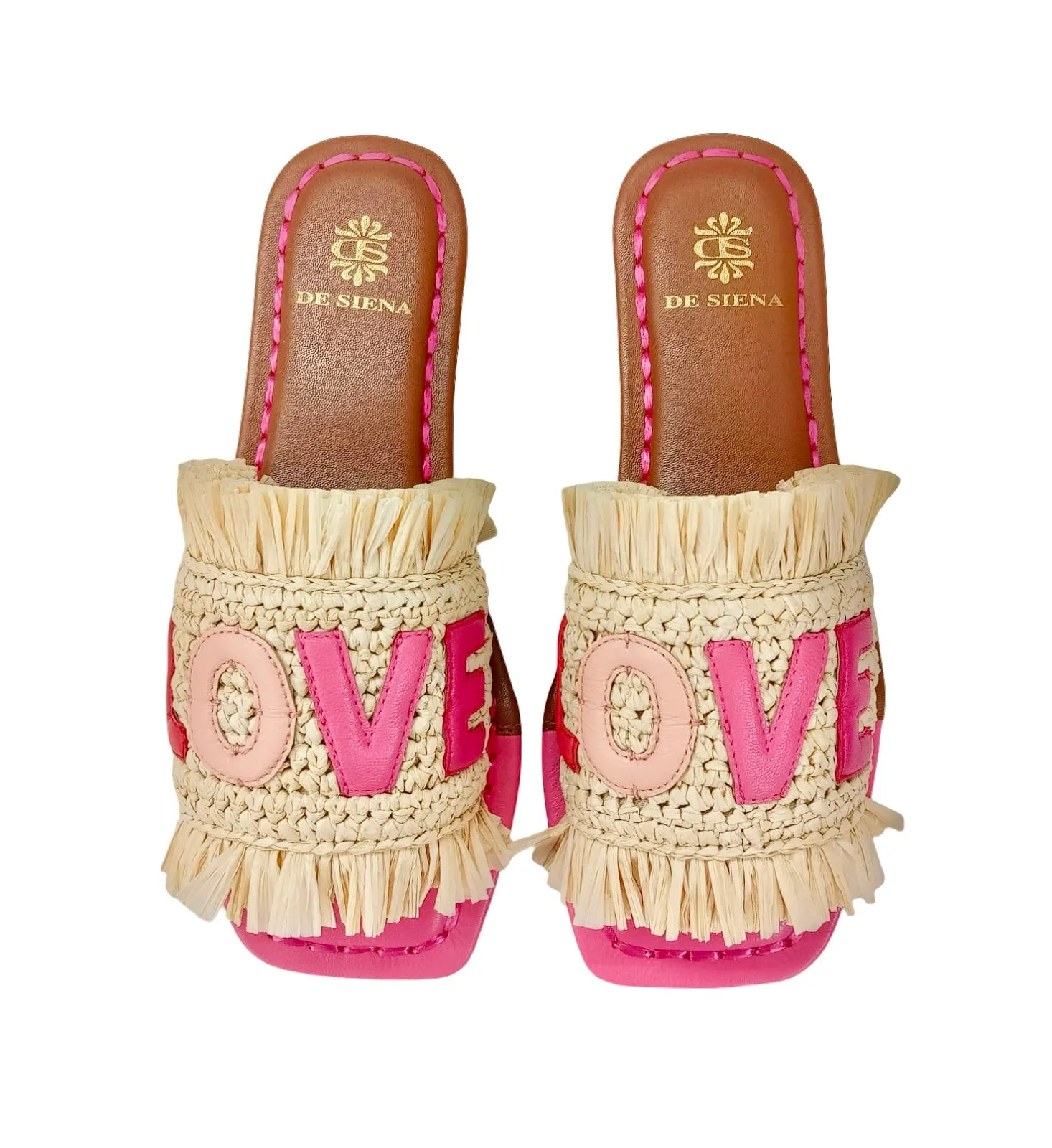 LOVE  RAFFIA  NATURAL PINK