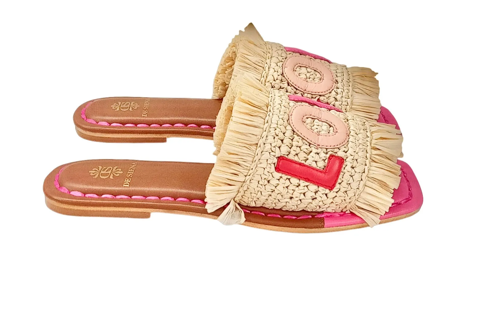 LOVE  RAFFIA  NATURAL PINK