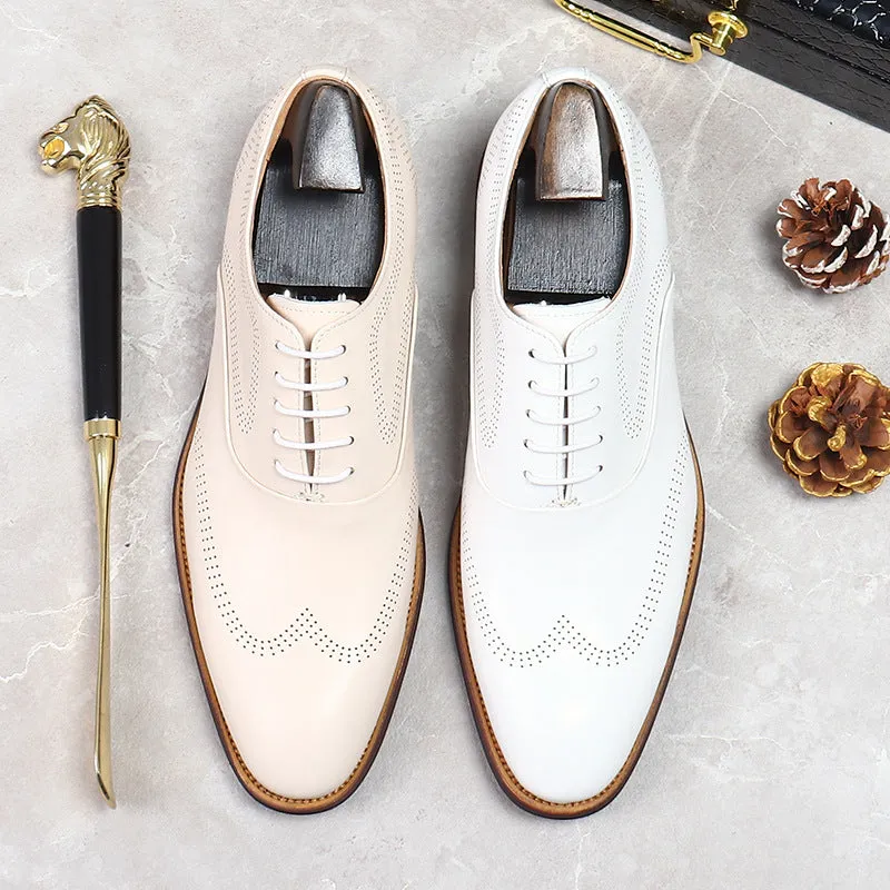 Men Cowhide Casual Fashion Oxford Shoes