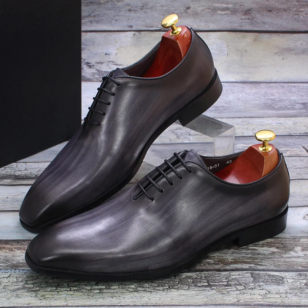 Men Leather Handmade Dress Oxford Shoes