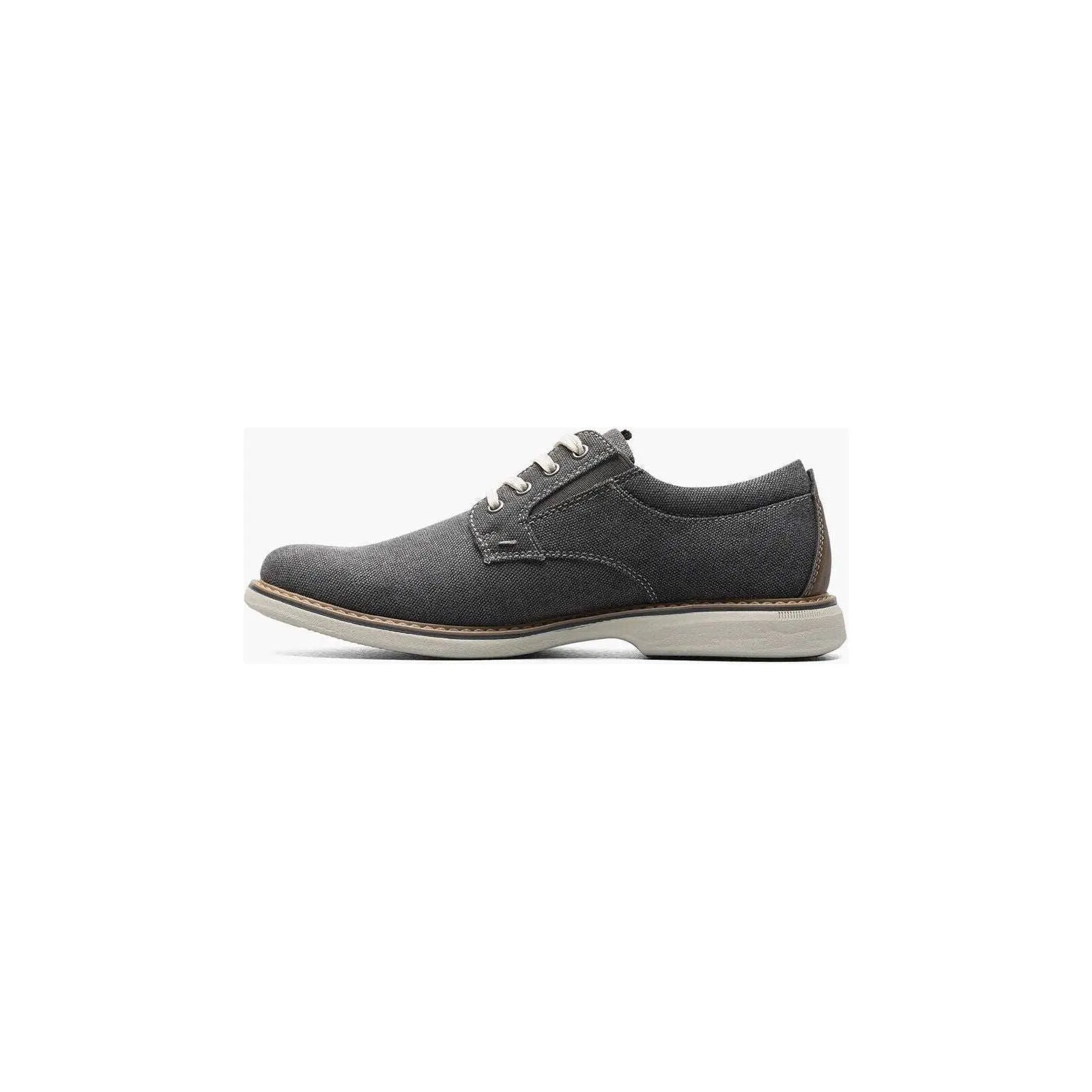 Men's Nunn Bush Otto Canvas Plain Toe Oxford Shoes Dressy Gunmetal 85015-025