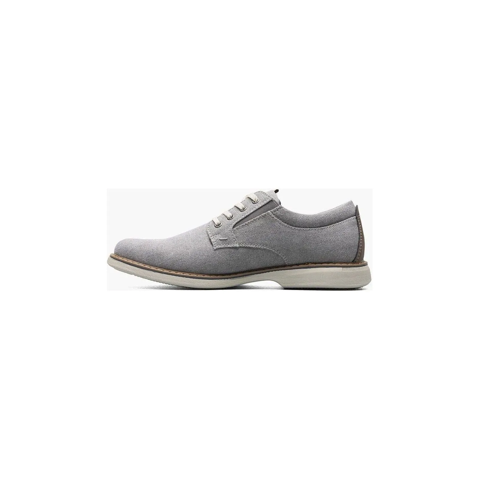 Men's Nunn Bush Otto Canvas Plain Toe Oxford Shoes Dressy Stone 85015-275