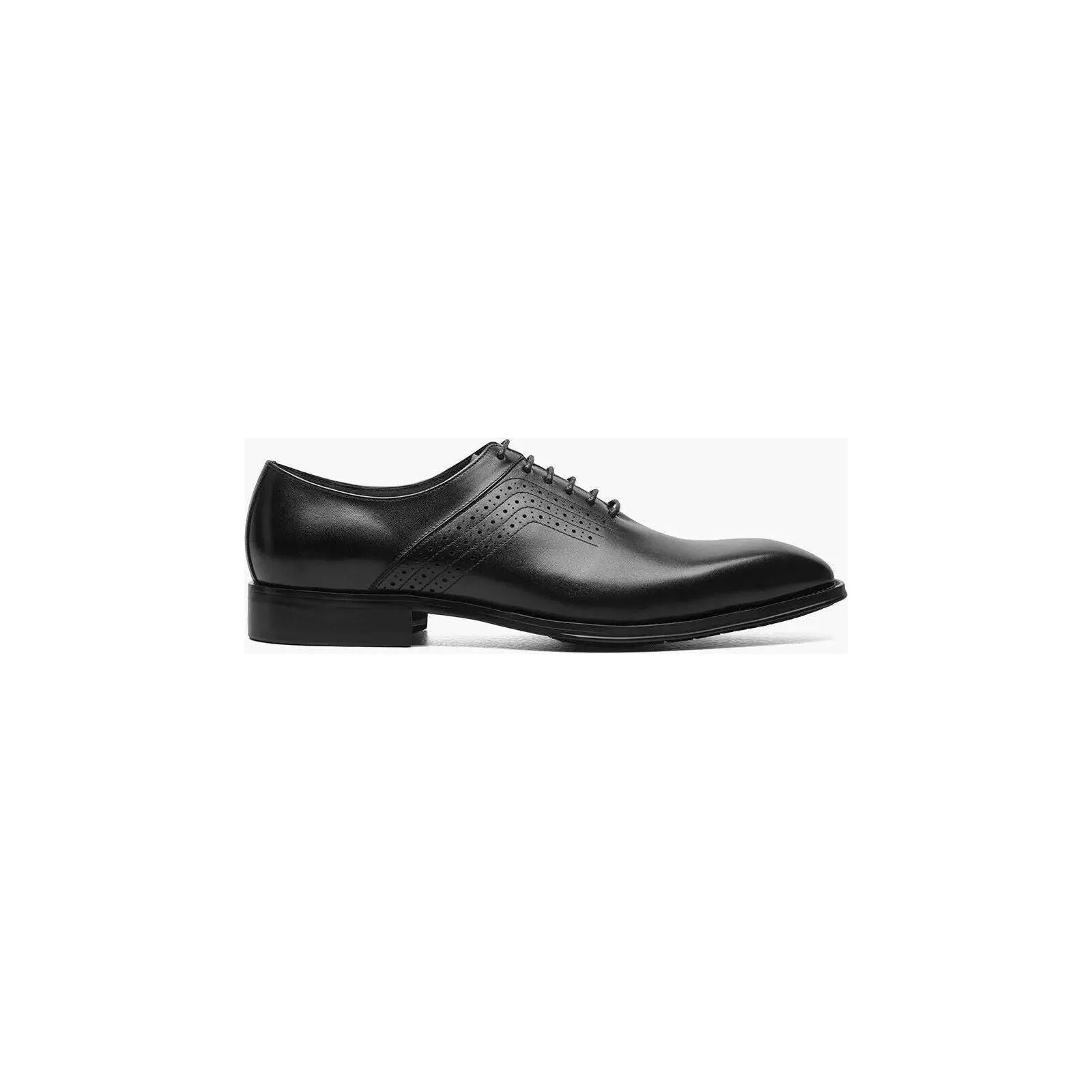 Men's Stacy Adams Halloway Plain Toe Oxford Dress Shoes Leather Black 25585-001