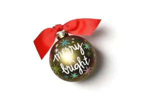 Merry and Bright Stars Glass Ornament