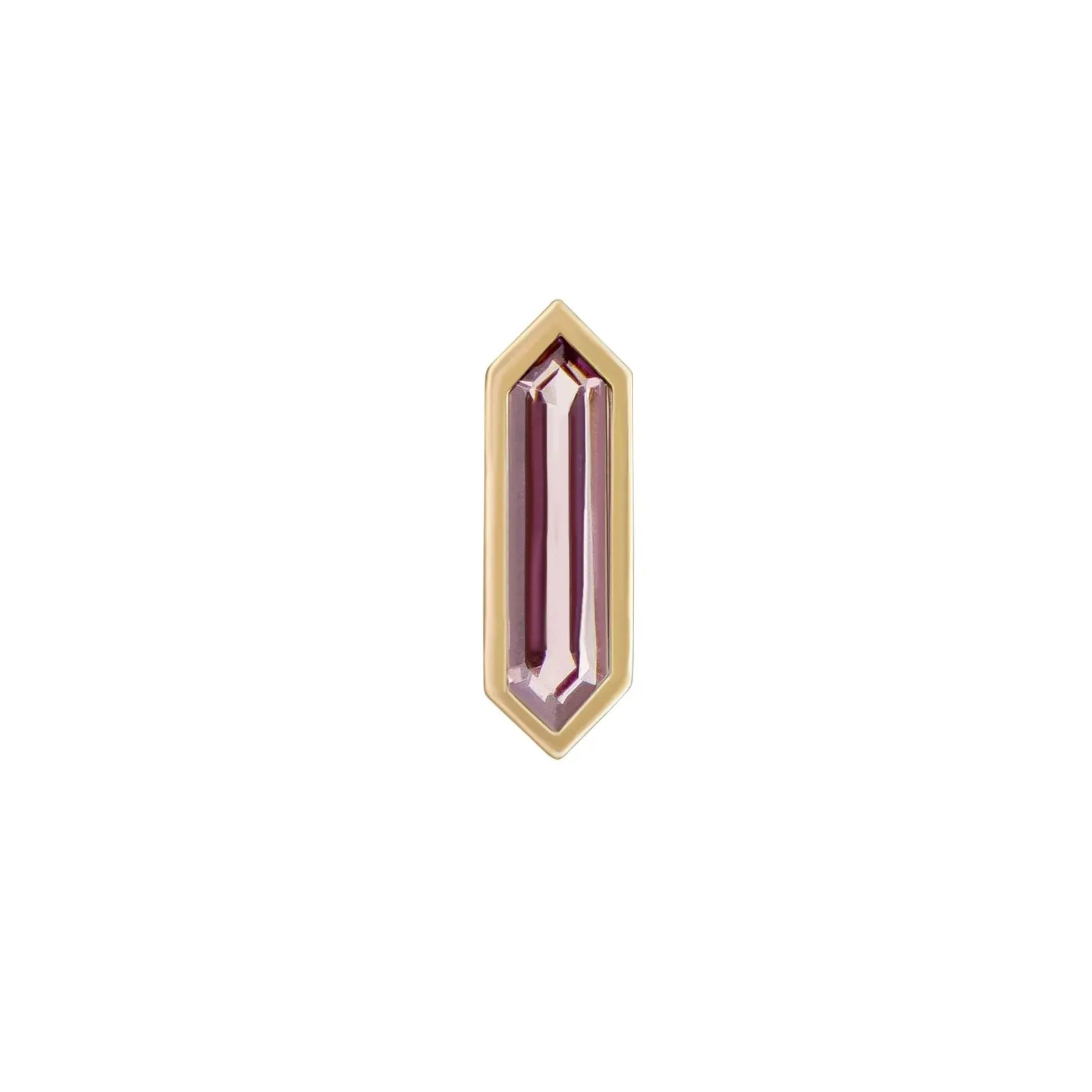 Mini Bezel Hexa Gemstone Studs