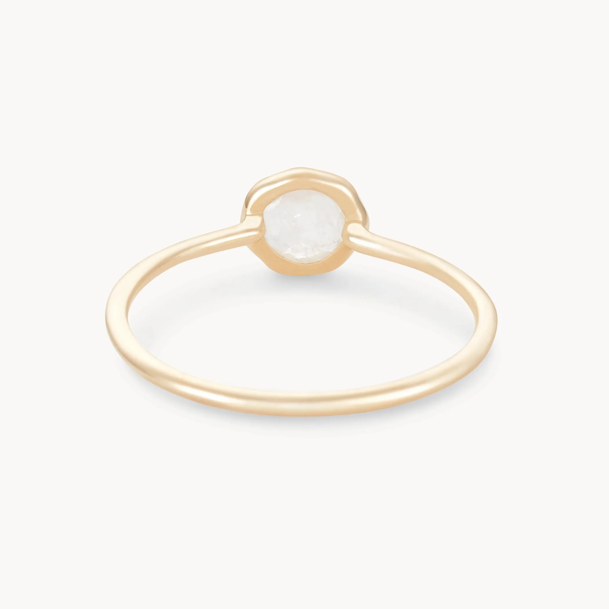 moonstone mini mood ring - 10k yellow gold, moonstone