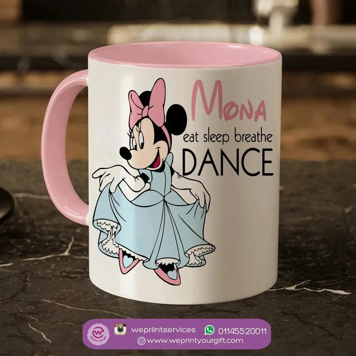 Mug-Colored Inside- Minnie Mouse