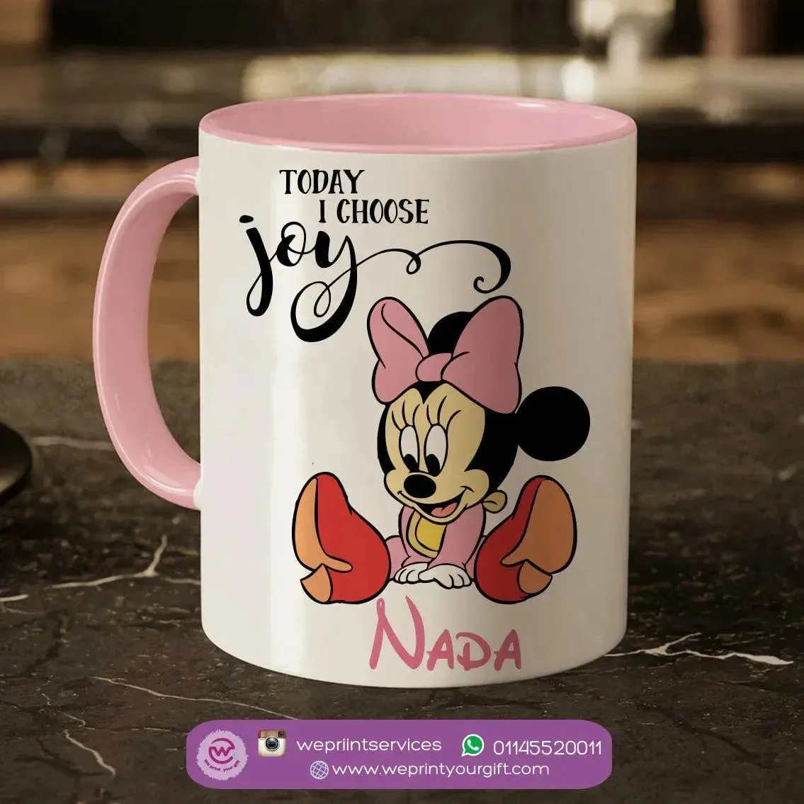 Mug-Colored Inside- Minnie Mouse