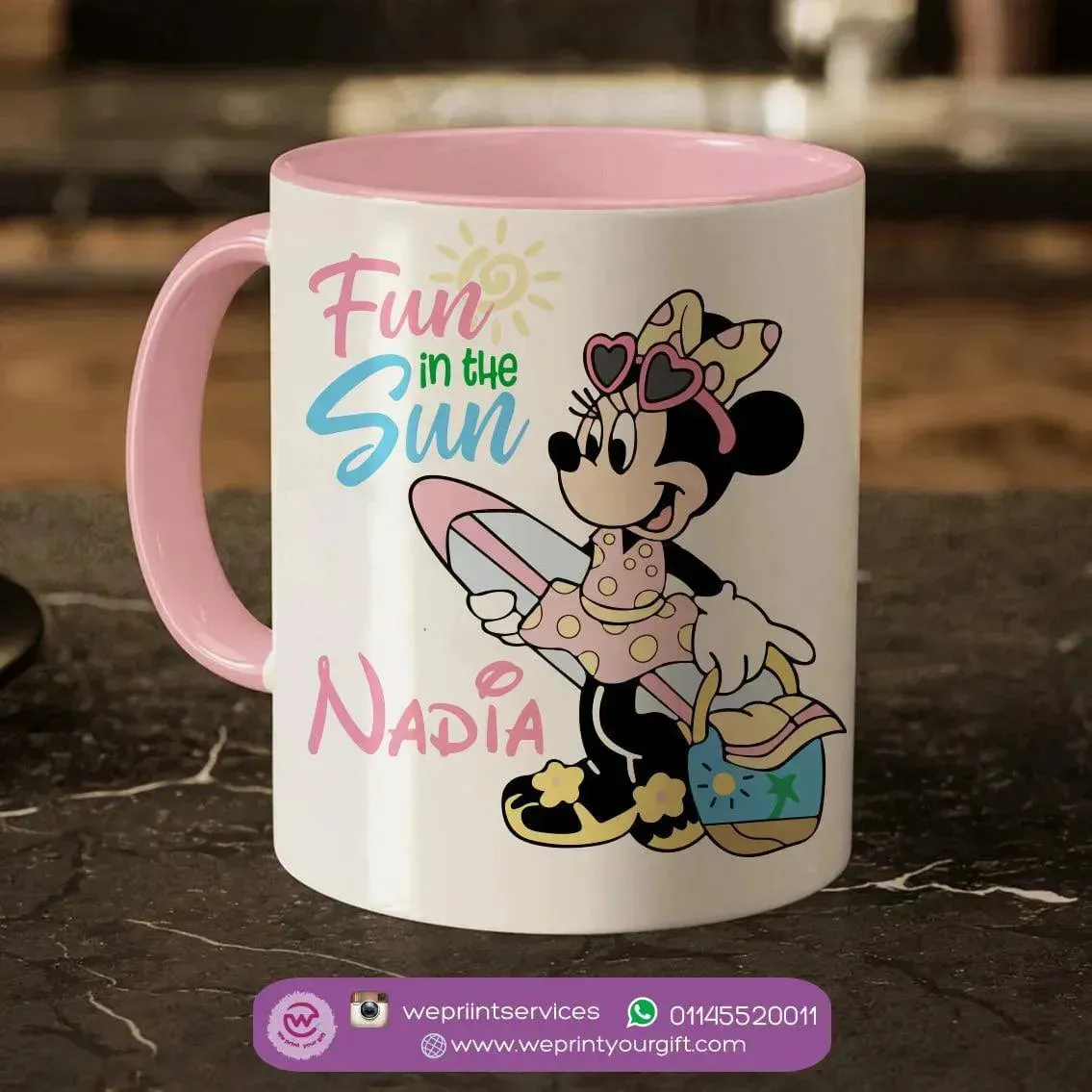 Mug-Colored Inside- Minnie Mouse