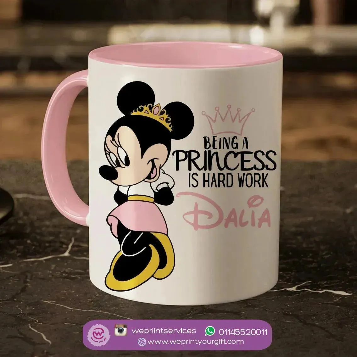 Mug-Colored Inside- Minnie Mouse