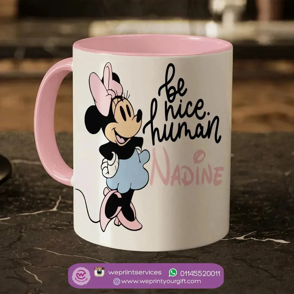 Mug-Colored Inside- Minnie Mouse