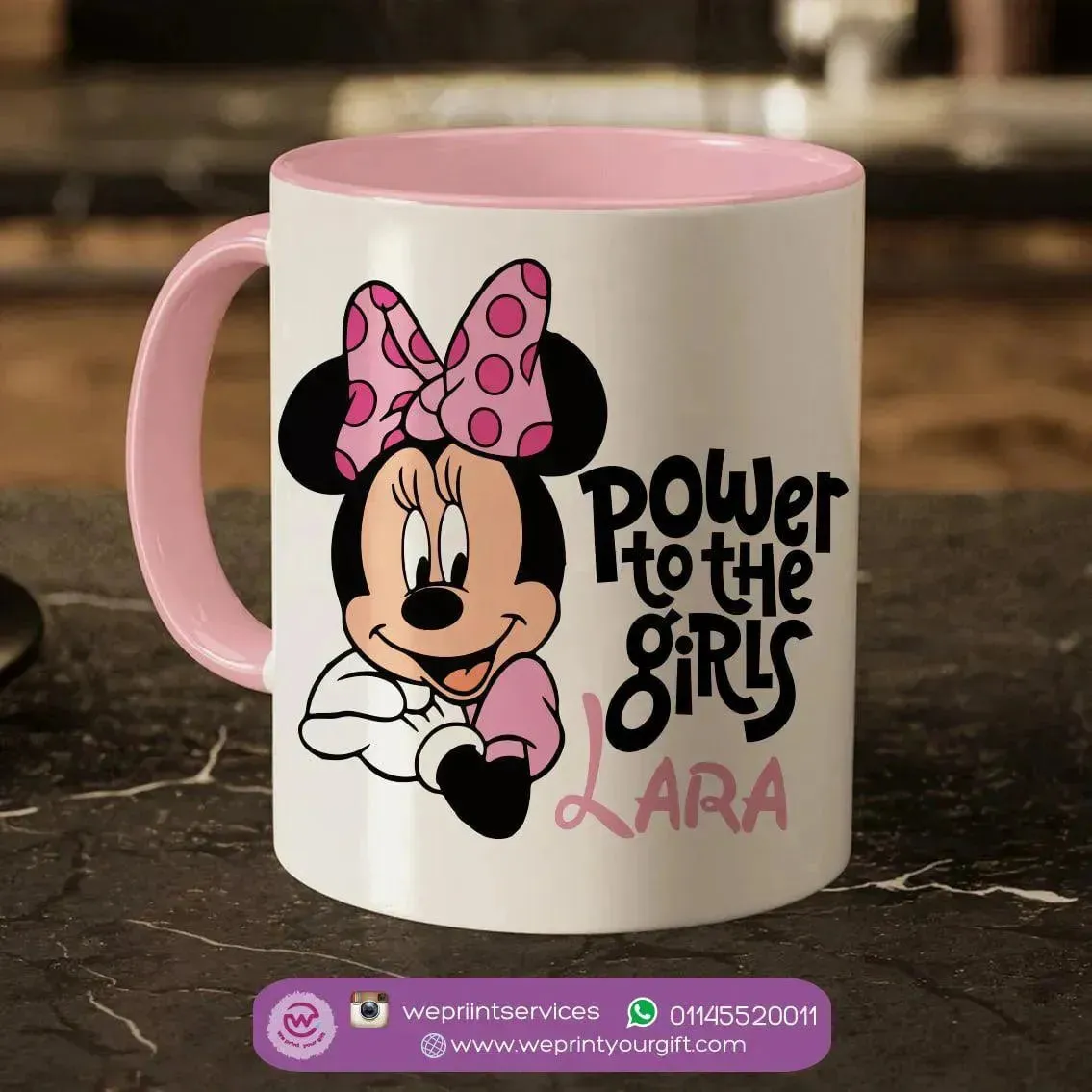 Mug-Colored Inside- Minnie Mouse