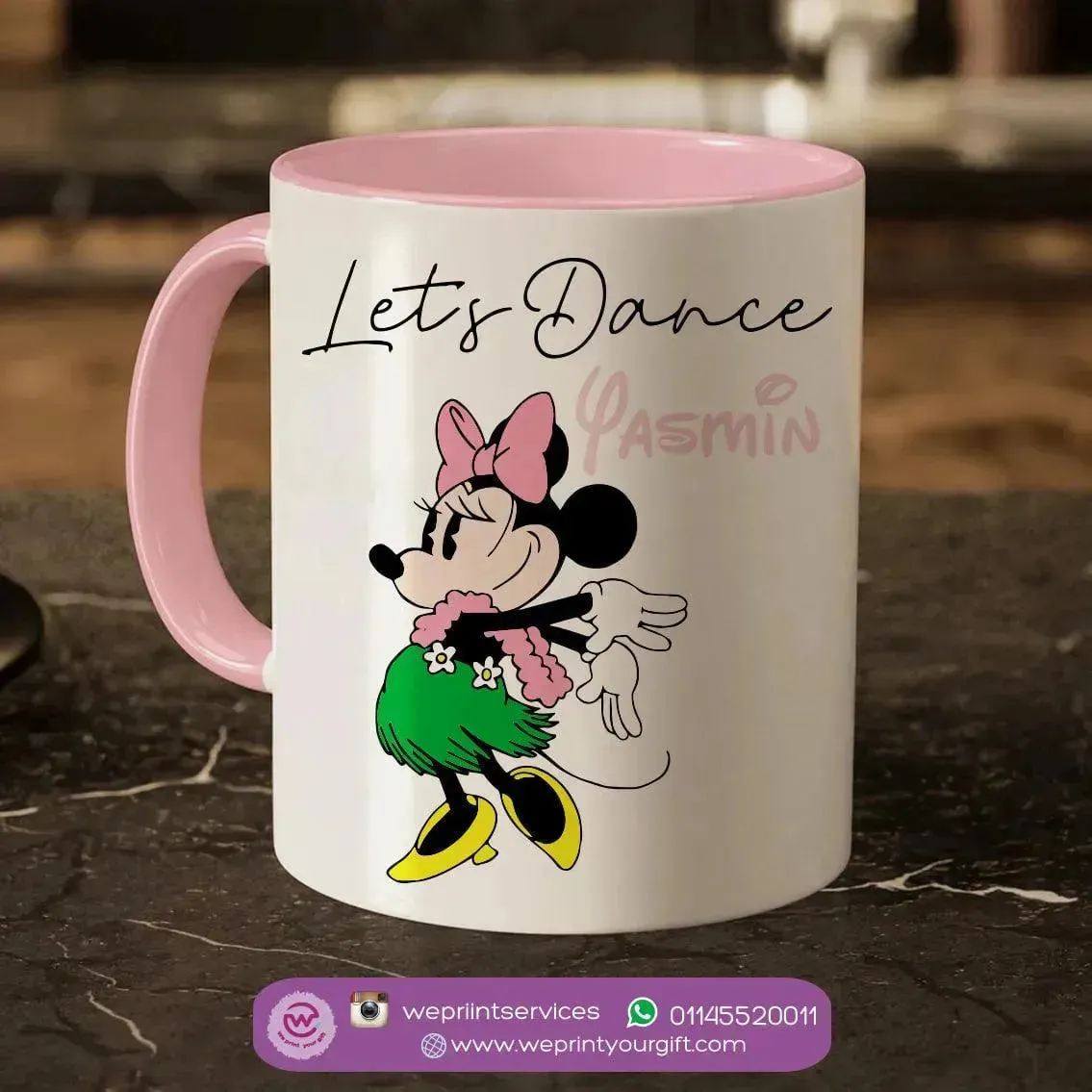 Mug-Colored Inside- Minnie Mouse