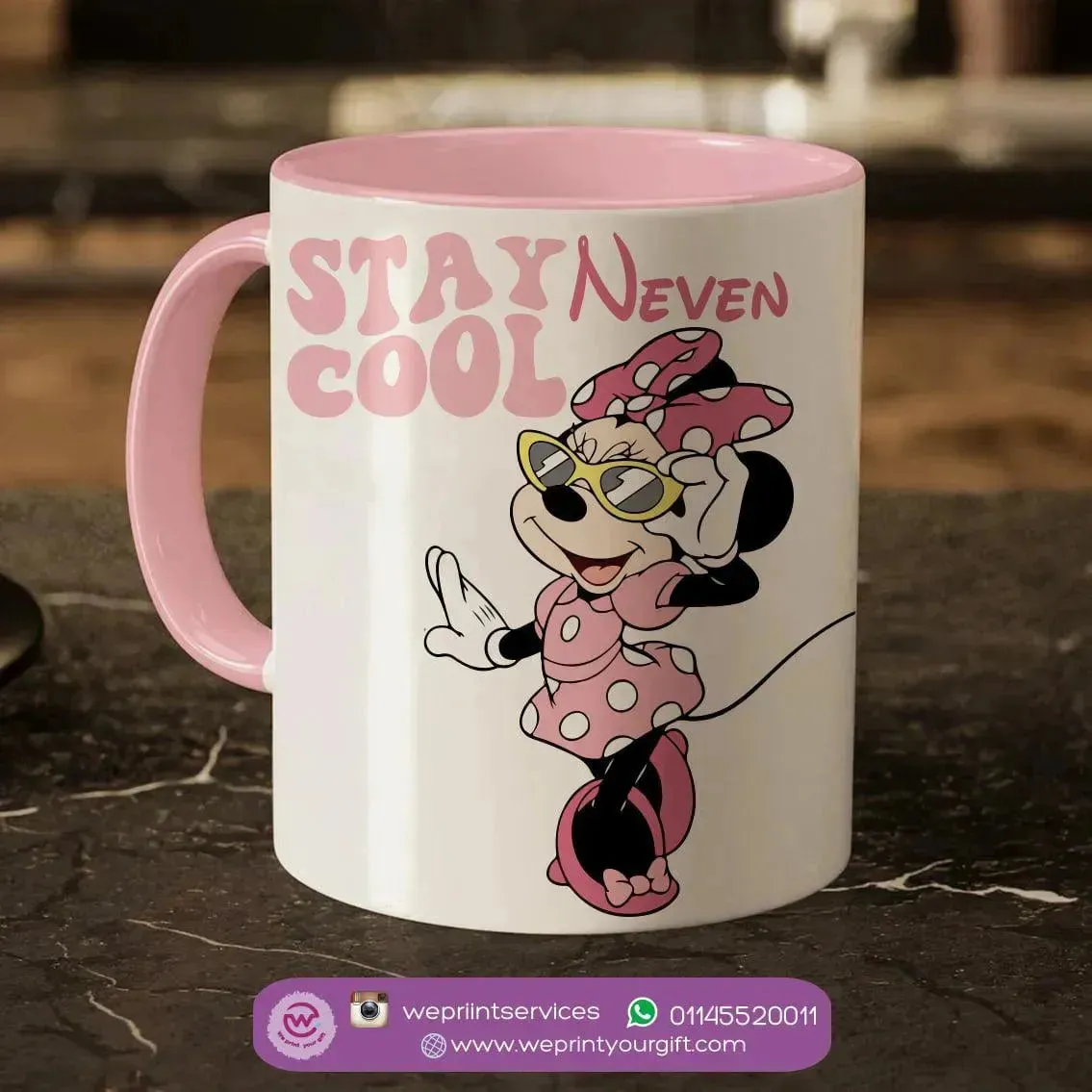 Mug-Colored Inside- Minnie Mouse