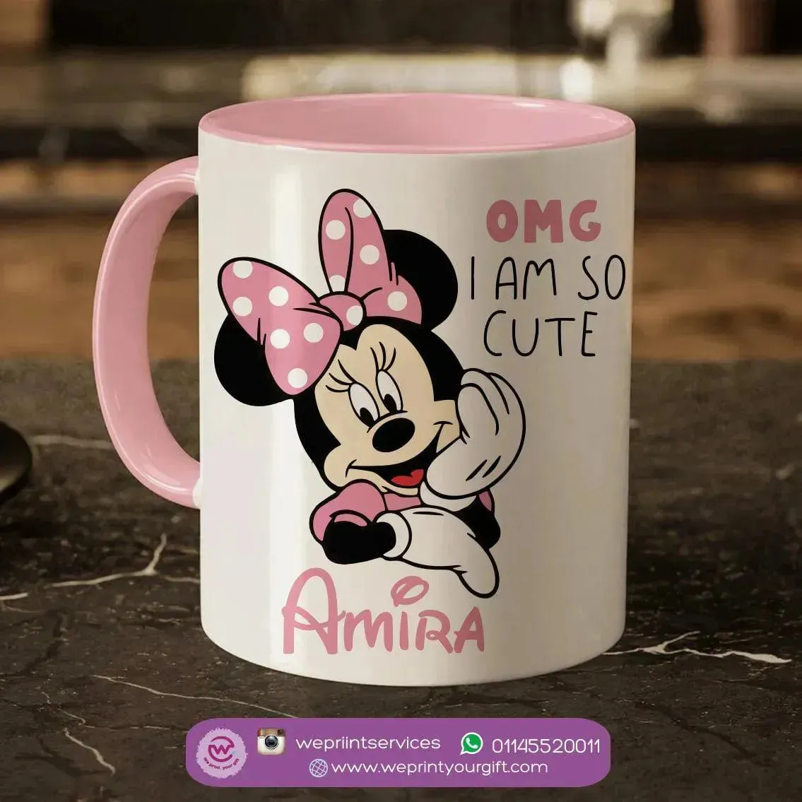 Mug-Colored Inside- Minnie Mouse