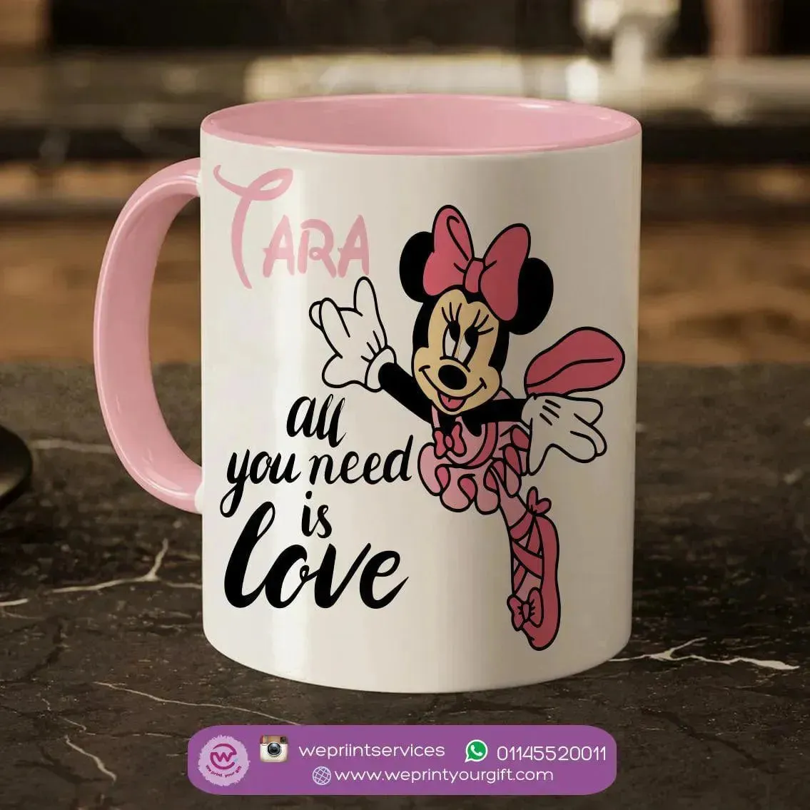 Mug-Colored Inside- Minnie Mouse