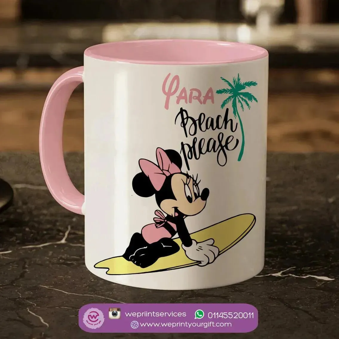 Mug-Colored Inside- Minnie Mouse