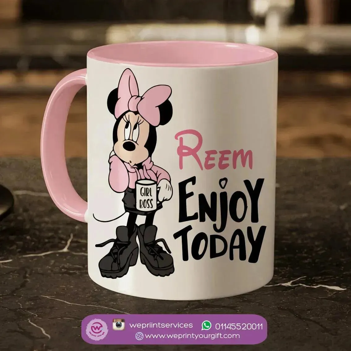 Mug-Colored Inside- Minnie Mouse