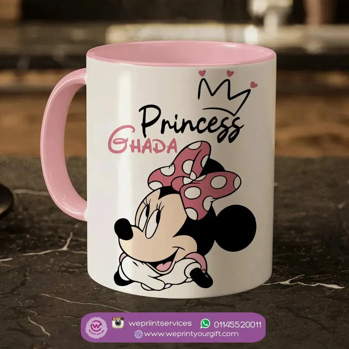 Mug-Colored Inside- Minnie Mouse