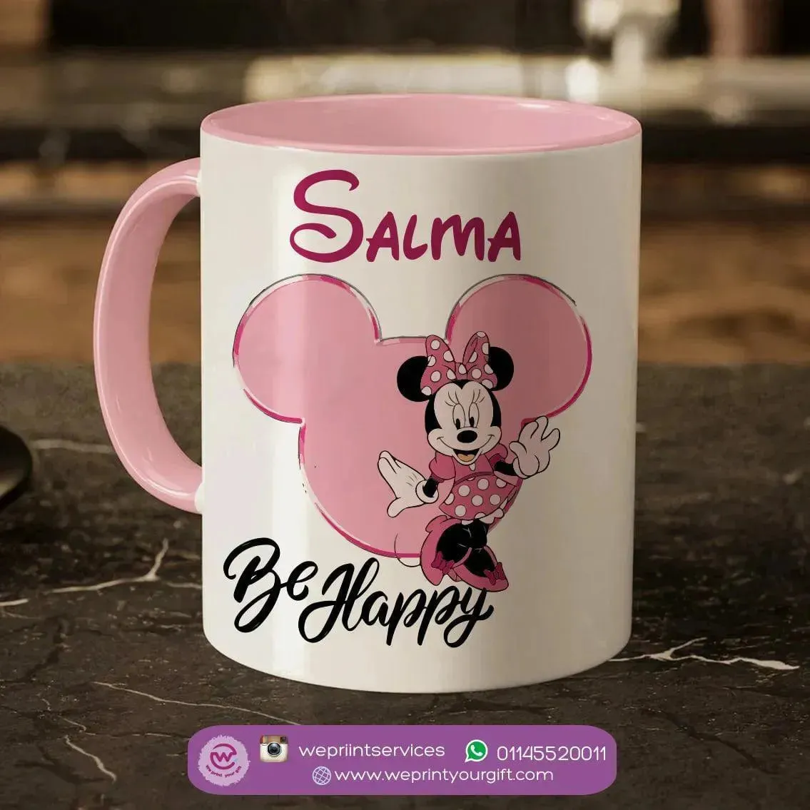 Mug-Colored Inside- Minnie Mouse