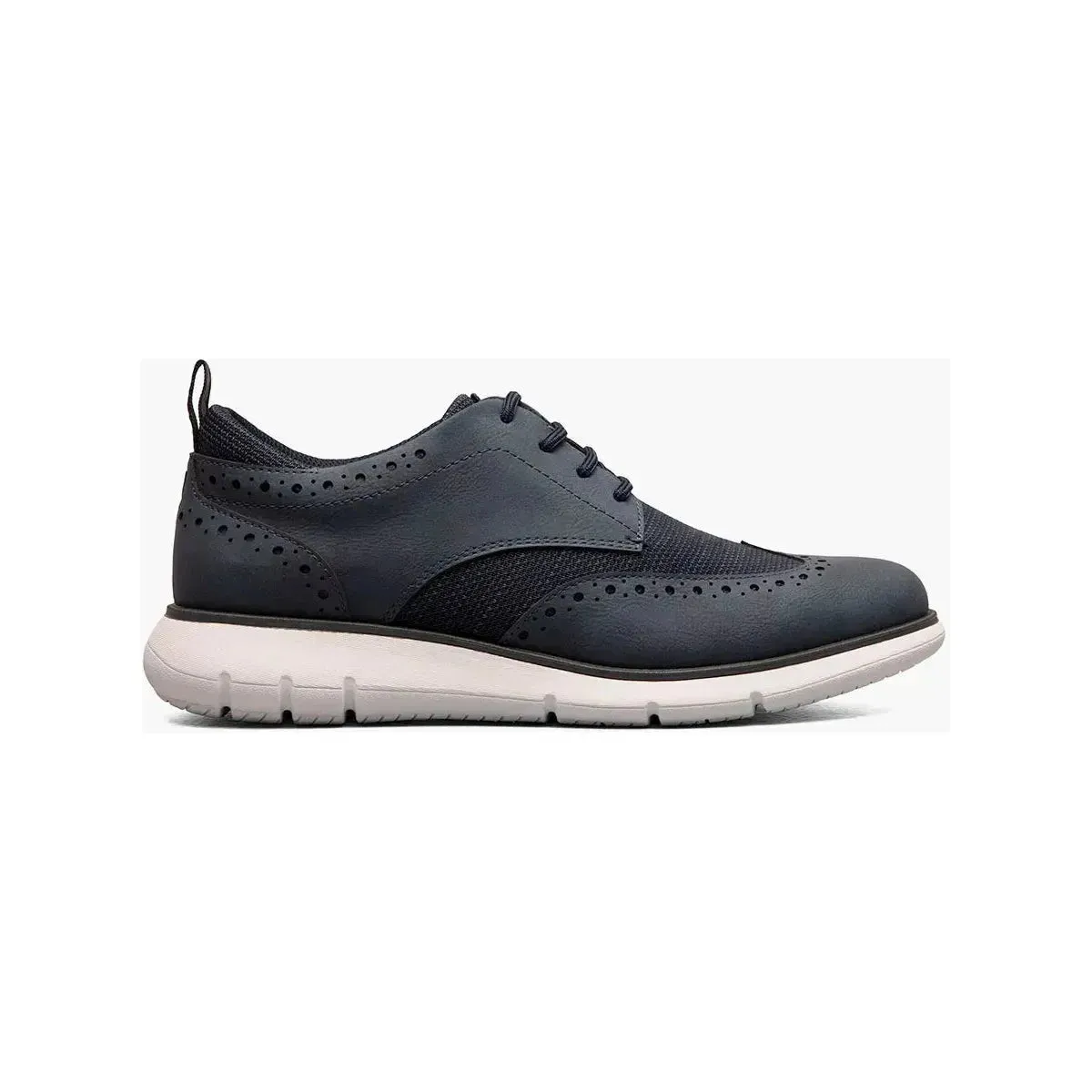 Nunn Bush Stance Knit Wingtip Oxford Walking Shoes Navy Multi 85072-492