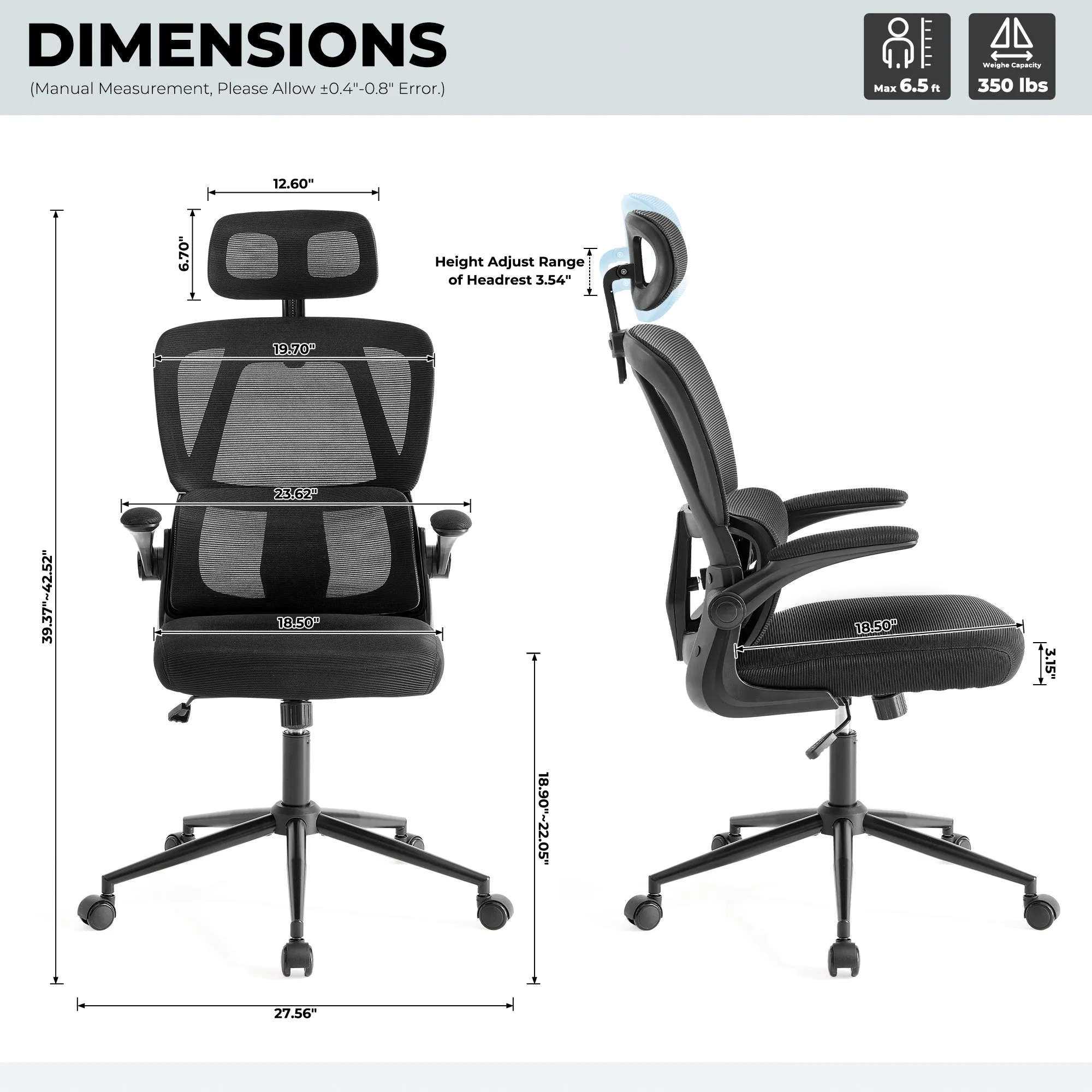 Ovios Office Chair, Ergonomic High Back,Lumbar Support