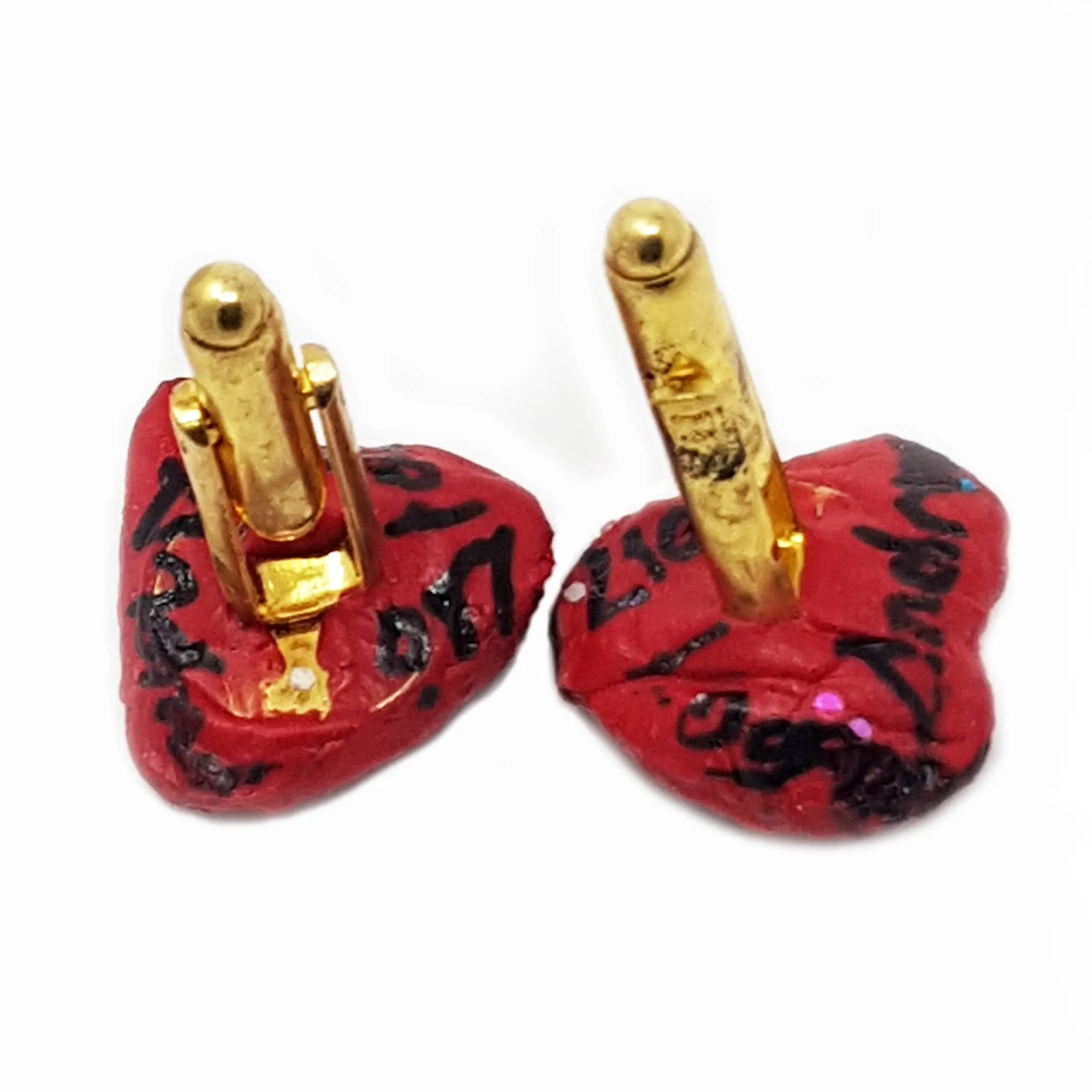 RED HEART CUFFLINKS