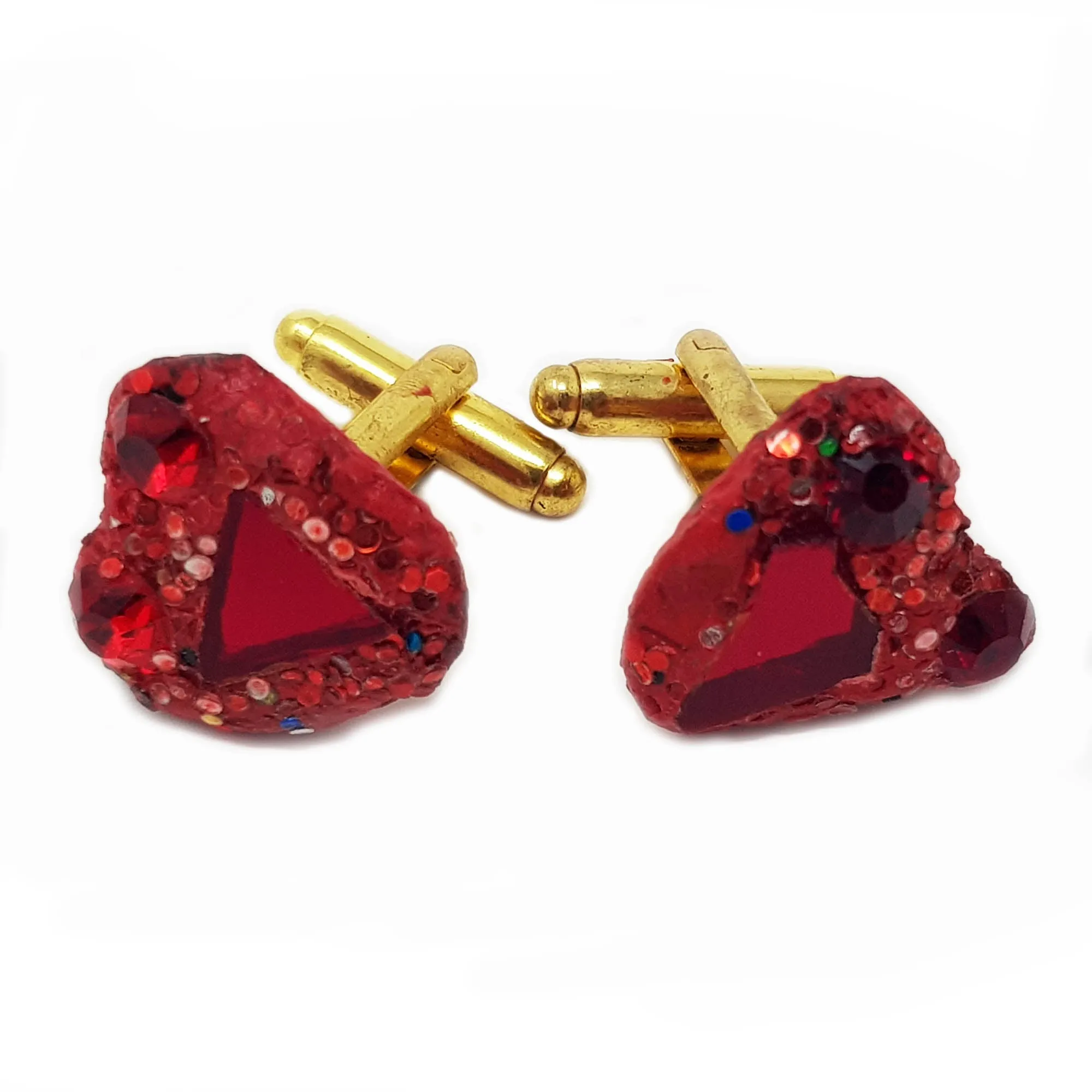 RED HEART CUFFLINKS