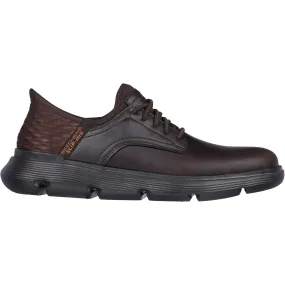 Skechers Mens Garza Gervin Oxford Shoes - Brown