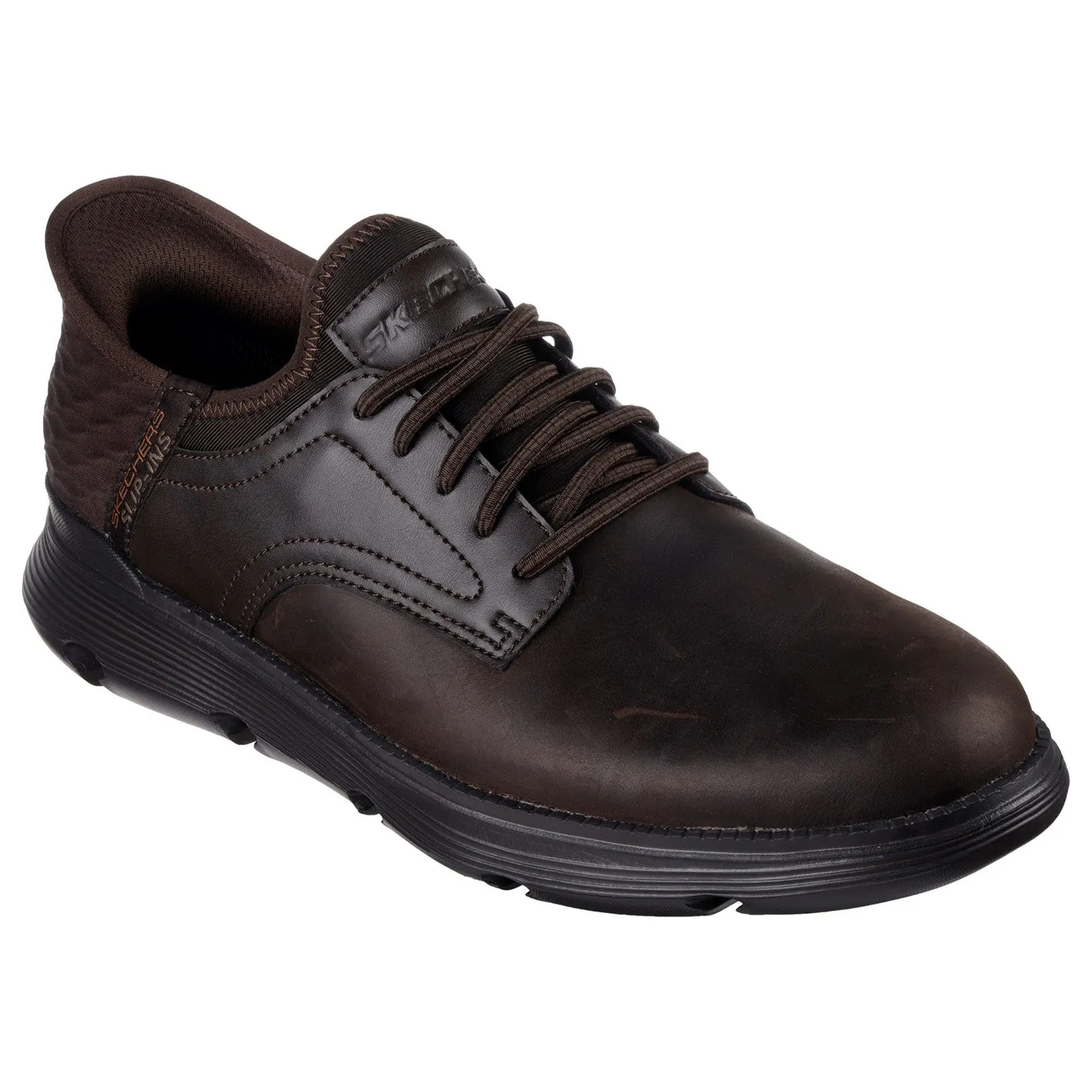 Skechers Mens Garza Gervin Oxford Shoes - Brown