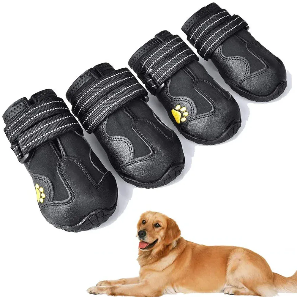 Skid-Proof Outdoor Large Dog Shoes 4Pcs