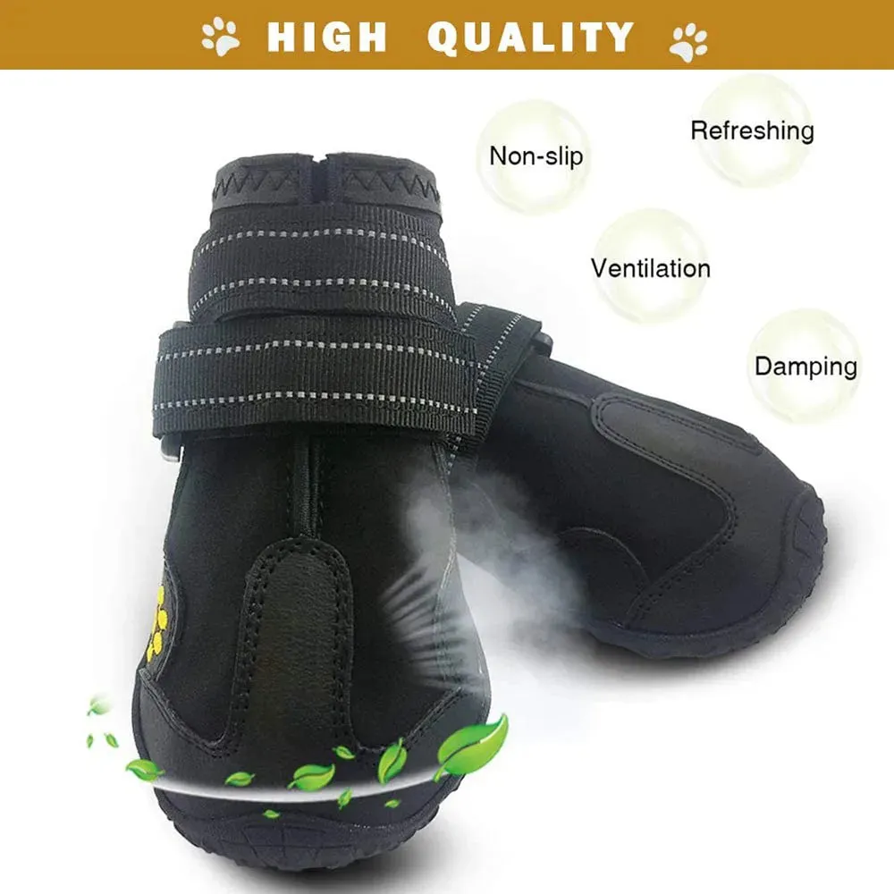 Skid-Proof Outdoor Large Dog Shoes 4Pcs