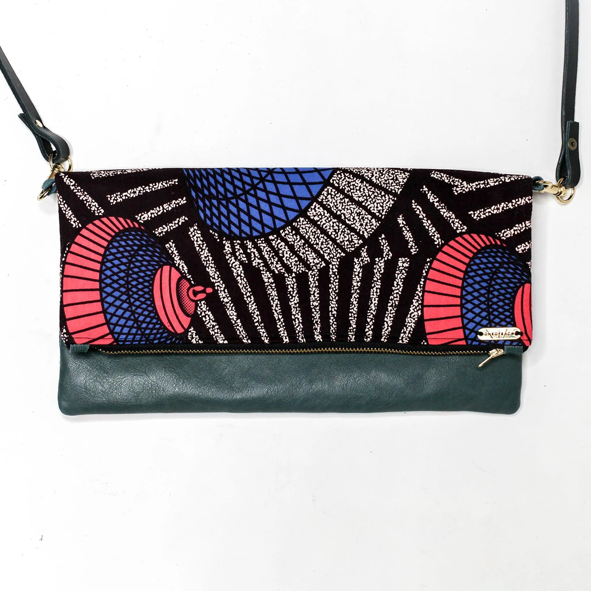 Soft Leather Purses Ankara Blue