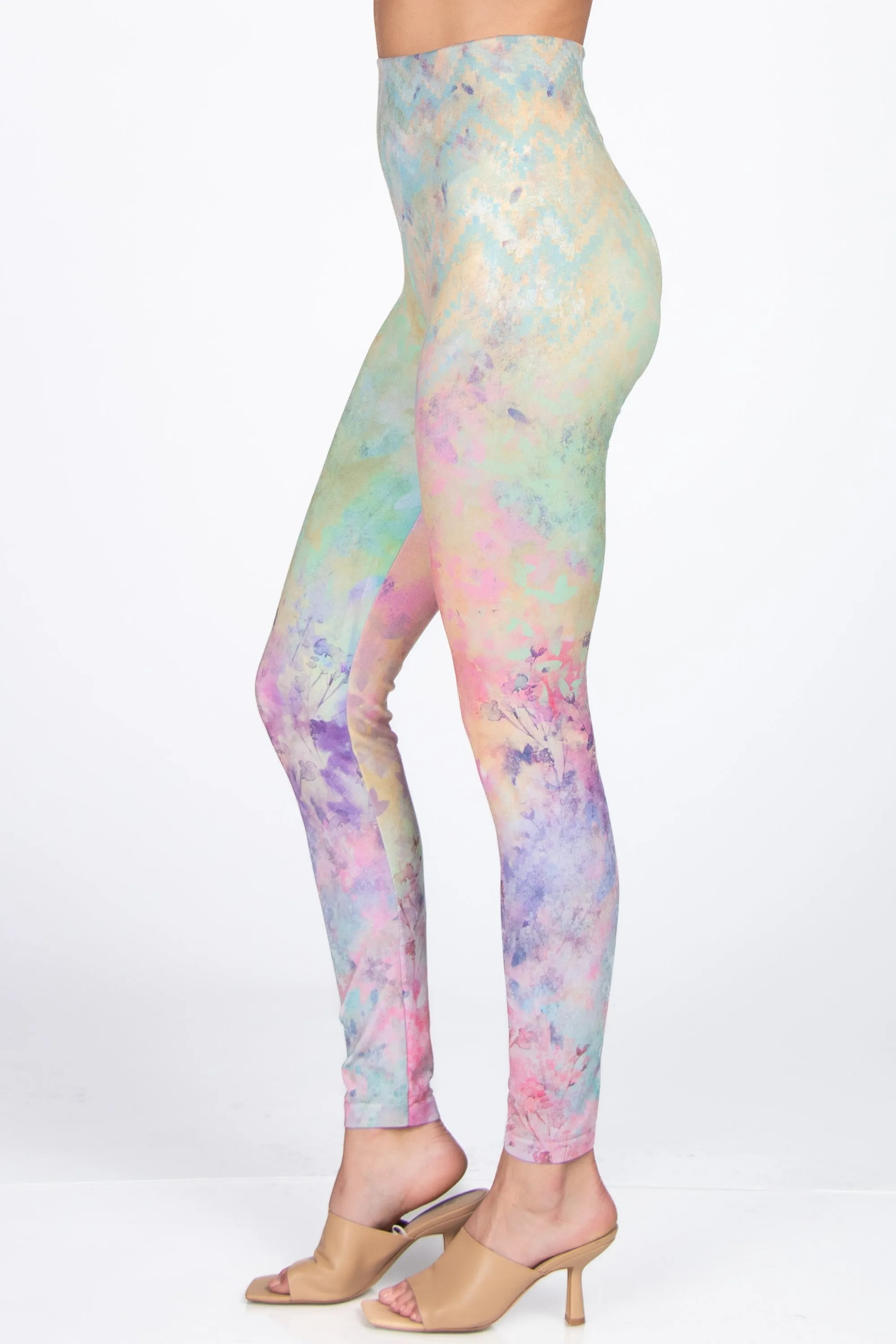 Springtime Exuberance Printed Leggings