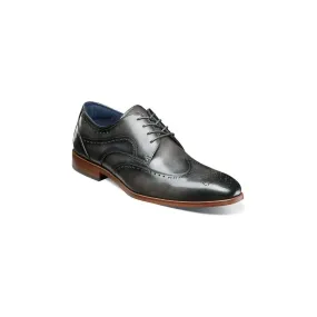 Stacy Adams Brayden Wingtip Oxford Shoes Smooth Leather Gray 25635-020