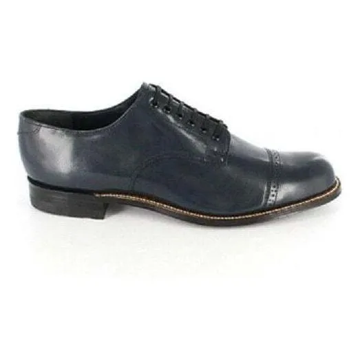 Stacy Adams Men Shoes Biscuit Soft Leather Cap toe Madison 00012-22 Navy Blue