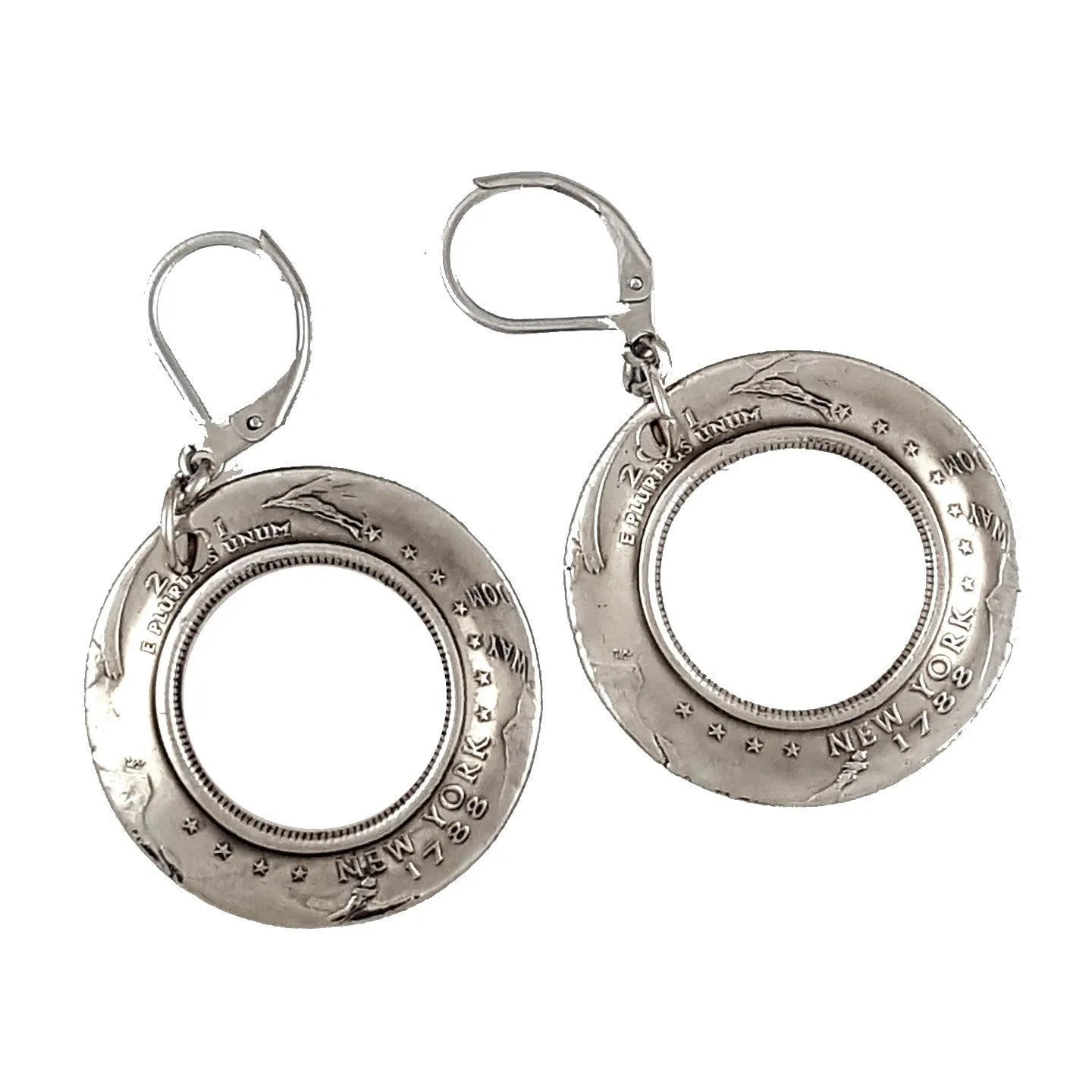 State Quarter Inside Out Coin Earrings