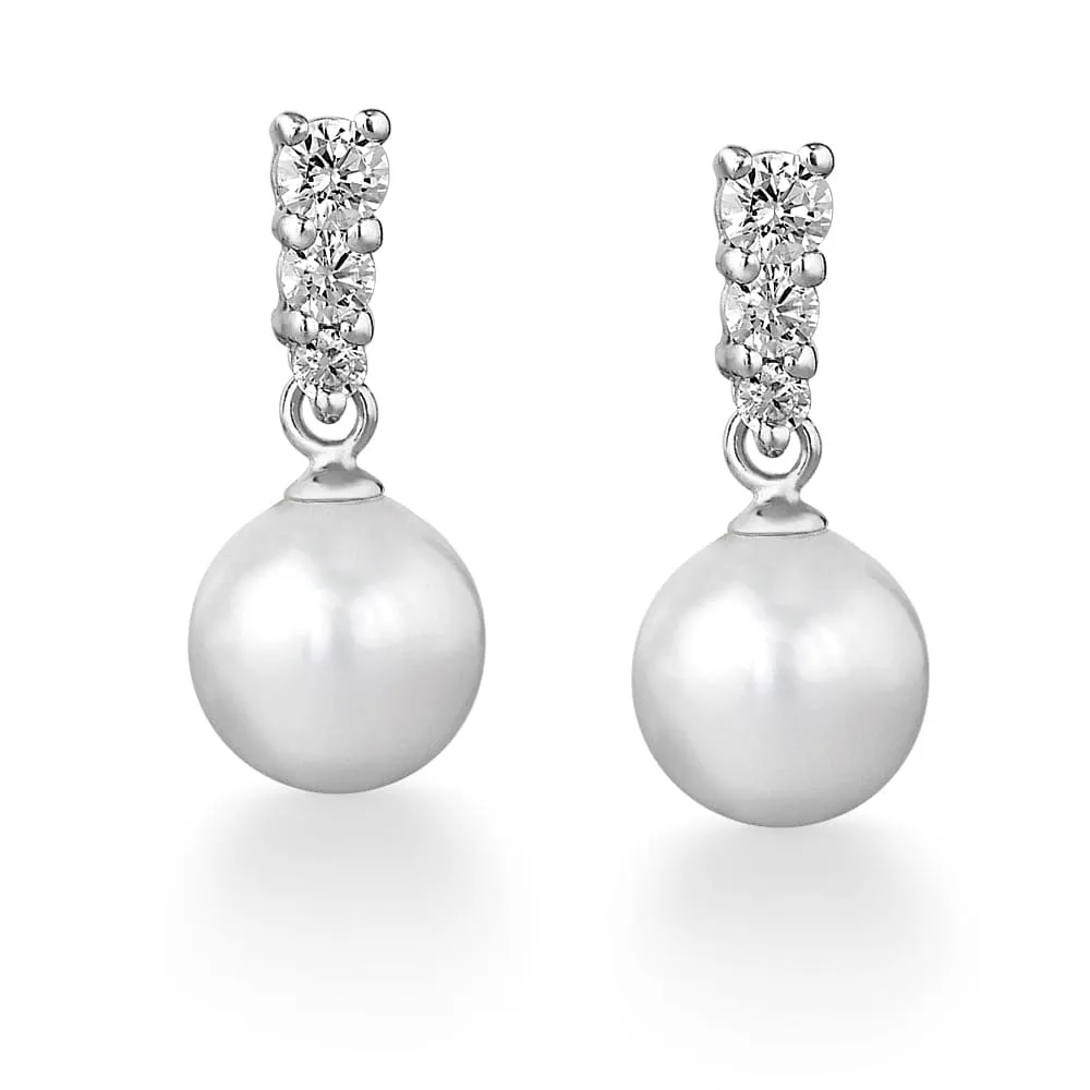 Trilogy Pearl Earrings