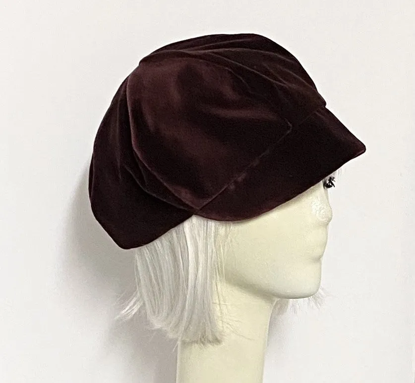 Velvet Newsboy Cap