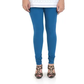 Women's Cotton Churidar leggings (Free Size) - Strong Blue