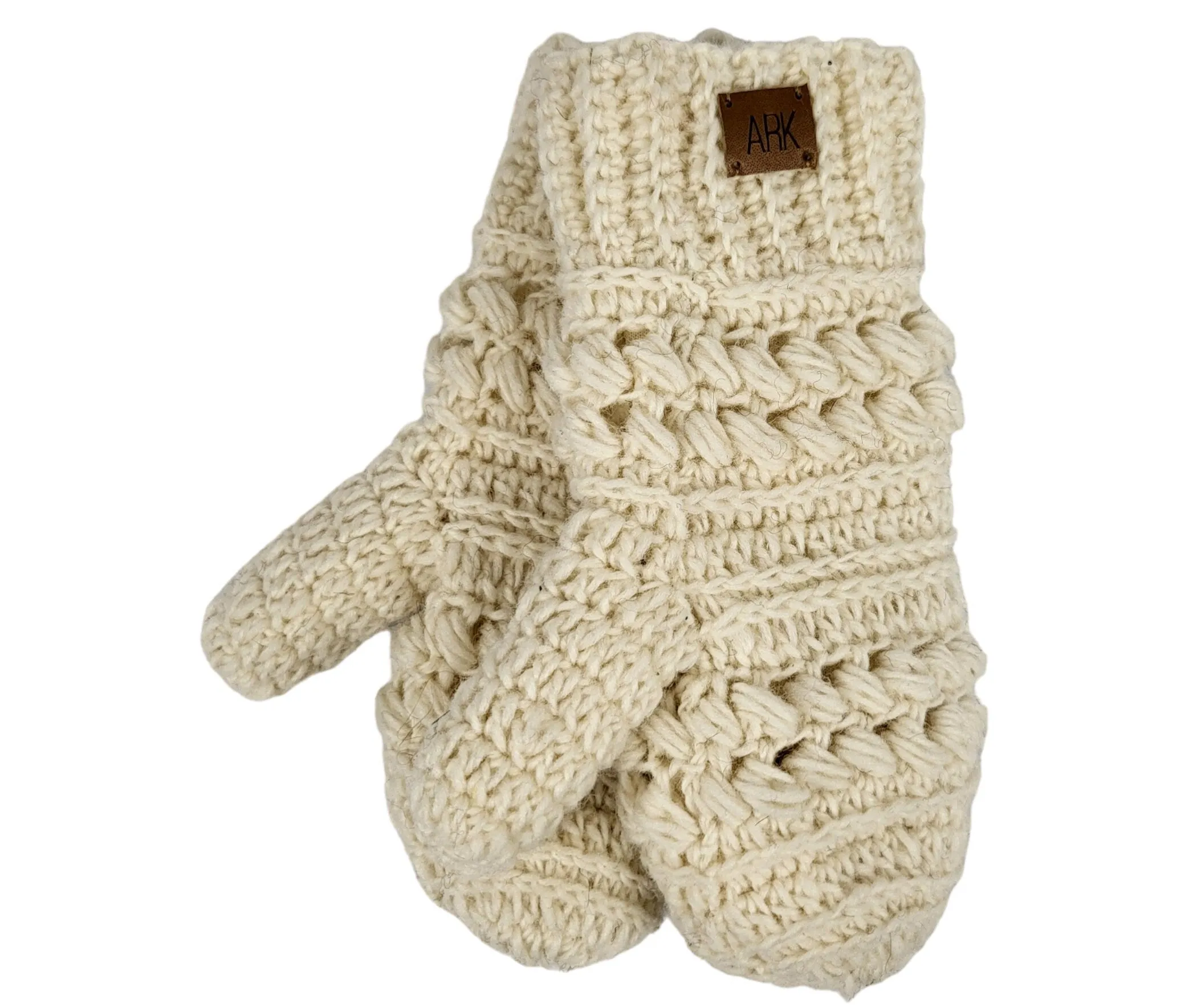 Wool Mittens, 100% Wool outside with Fleece Lining inside