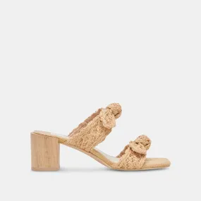 ZEMMIE SANDALS LT NATURAL RAFFIA